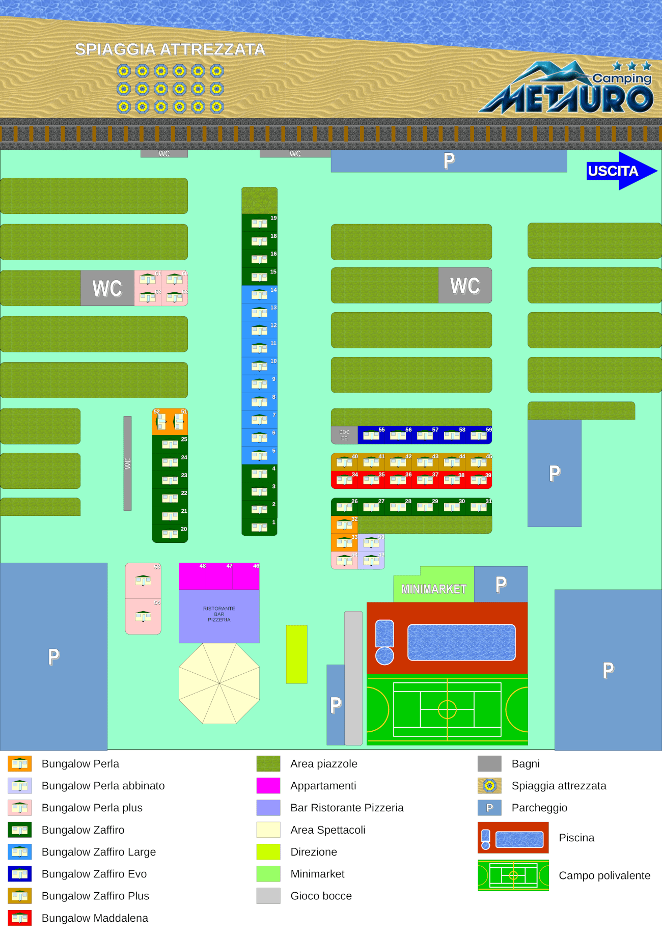 CAMPING METAURO MAP